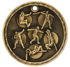 2" Track  Field Events Medal Personalized Free