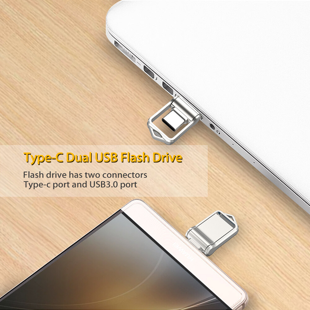 Memoria USB 3.0 de 128GB tipo C 2 en 1 con doble conexión OTG para carro y lote, imagen 9