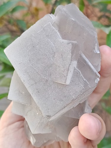517g Natural Gemstone Gray Fluorite Specimen Translucent With Backlit White Glow - Picture 5 of 10
