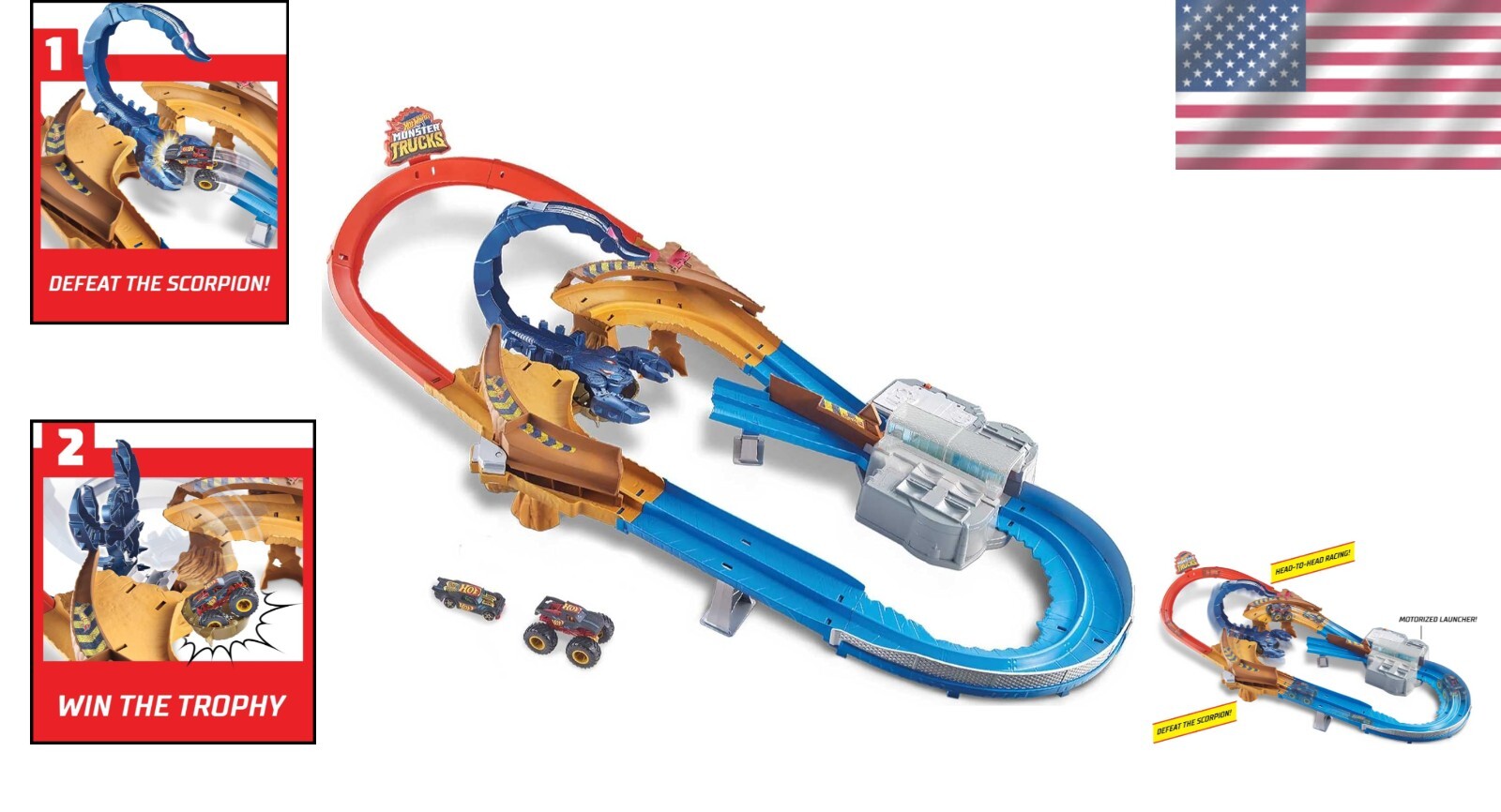 Monster Trucks Scorpion Sting Raceway Track Set with Exclusive