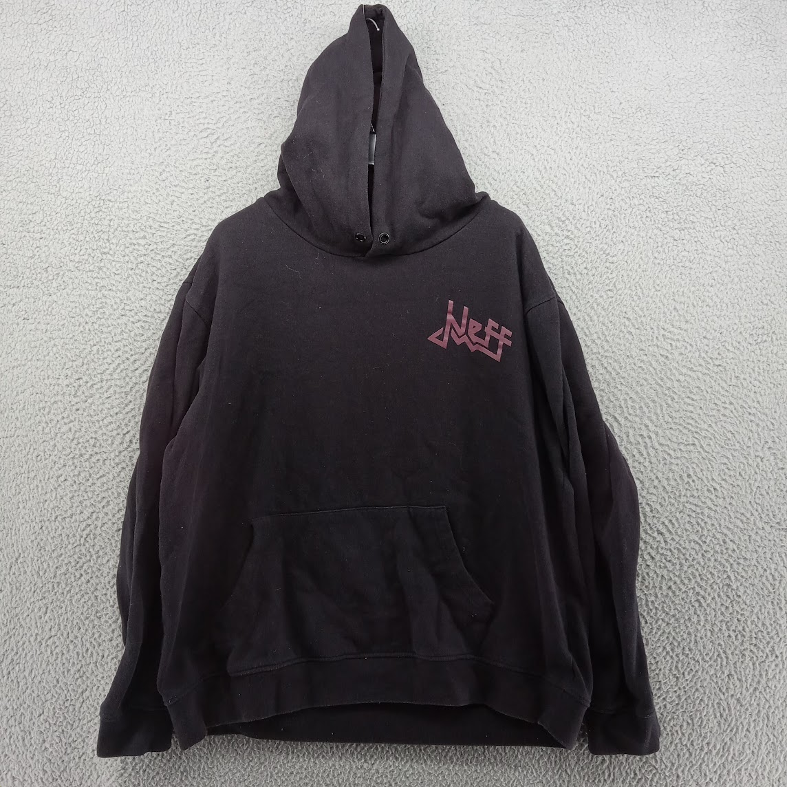 Neff Sweatshirt Mens Large Black Neff Graphic Logo Pullover Hoodie