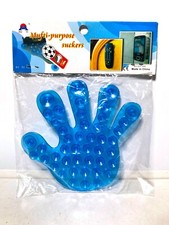 Blue Hand Suction Cup Holder Multi-Purpose Double-Sided Gripper Smooth Surface