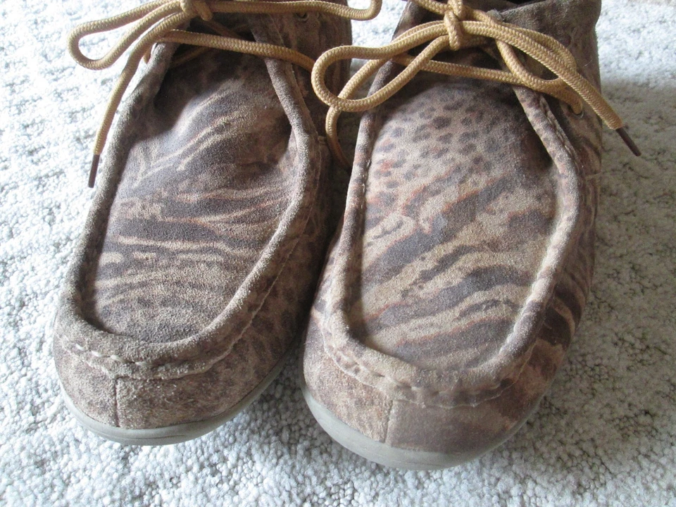 Mocassim feminino Roper couro marrom estampa animal tamanho 10 - Imagem 2 de 4