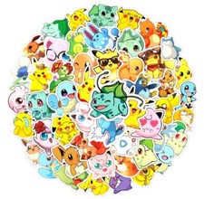 Cute 50pcs Pokemon Go PVC Waterproof Stickers Pack Pikachu Bulbasaur Charmander