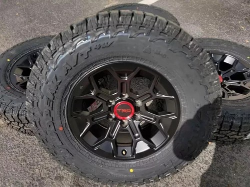 17x9 TRD PRO MATTE BLACK WHEELS RIMS AT4W TIRES TOYOTA TACOMA 4RUNNER FJ 6x139.7 - Picture 4 of 8