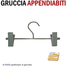 20pz Gruccia appendiabiti capi abbigliamento negozio (stampelle x armadi) molla
