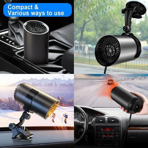 Auto Defroster, 12V 200W Car Portable 2 in 1 Ceramic Heating Cooling Heater Fan - Picture 4 of 4