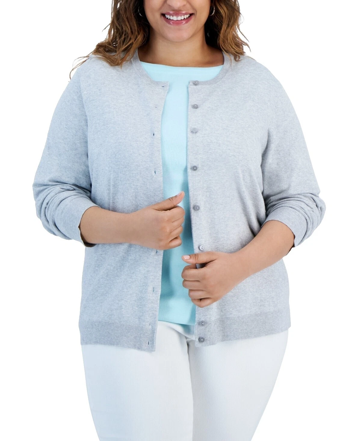 Karen Scott Cotton Cardigan Sweaters for Women