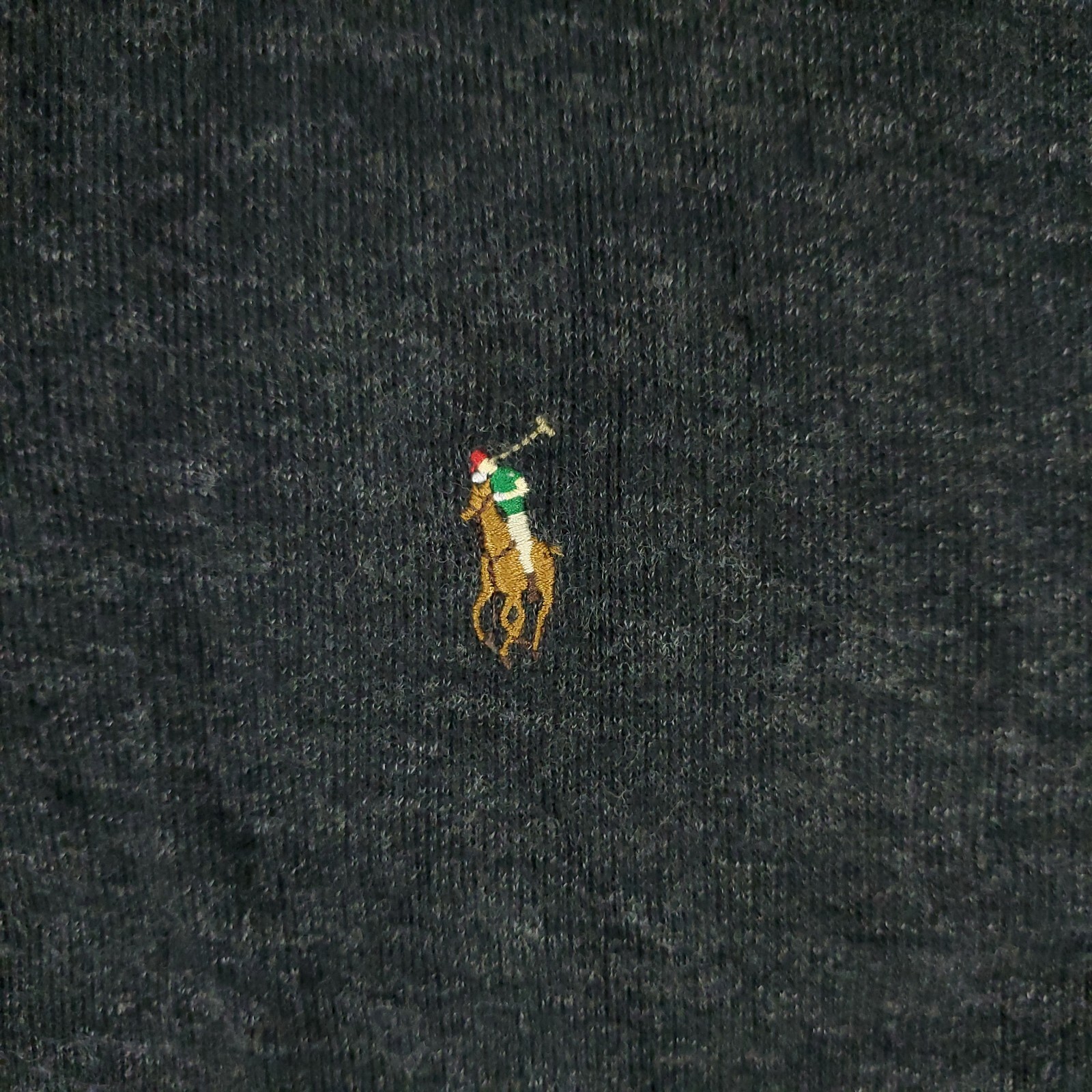 Maglione Ralph Lauren uomo XL grigio pony 1 4 zip pullover felpa