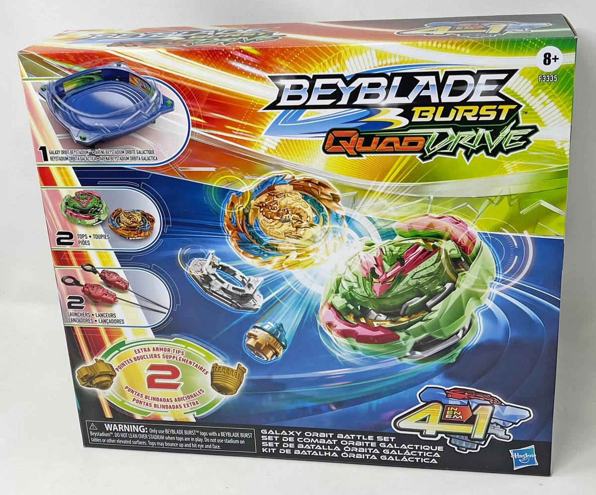 Kit 4 Beyblade Metal + 2 Lançador + Arena Batalha