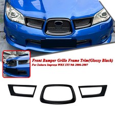 Front Bumper Grille Frame Trim For Subaru Impreza Wrx Sti 9th 2006-2007 Black 3x Front Bumper Grille Frame Trim For Subaru Impreza Wrx Sti 9th 2006-2007 Black 3x