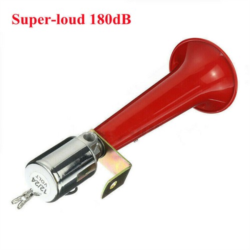 180DB Drucklufthupe Rot - 12/24V Für Auto, LKW & Motorrad