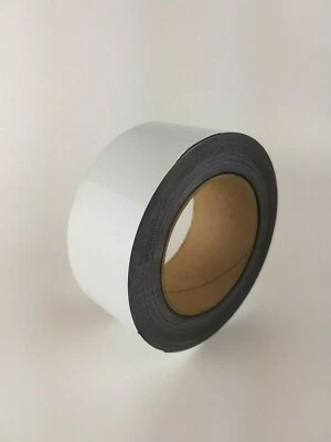 PSA SOLUTIONS Magnetic Easy Wipe Rack Labeling Write On Tape White Gloss 24mm And 50mm Wide