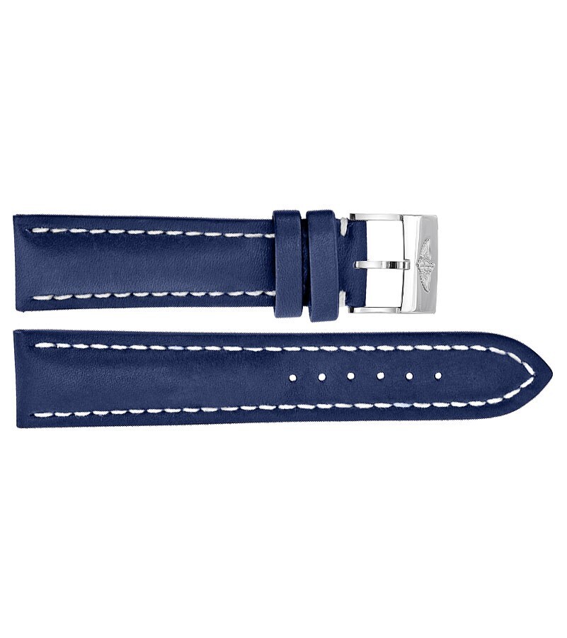 Breitling 105X 22mm Blue Leather Replacement Strap Watch Band with