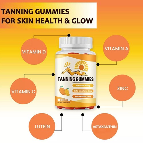 Bräunung_Gummis, natürliche Bräunungsergänzung für Hautgesundheit & Glanz 60 Stück 125g - Bild 11 von 13