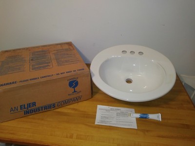 Eljer Bathroom Sink Oval 20x17 White Brand New Ebay