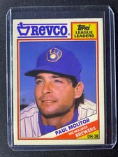 1988 Topps Revco League Leaders Paul Molitor #20 Brewers!!!