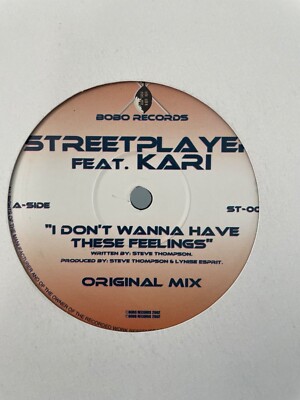 Streetplayer feat Kari  I Don't Wanna Have These Feelings Vinyl Record UK Garage