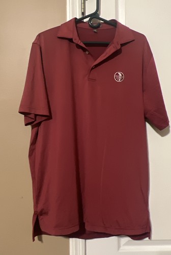 Sneds Tour Peter Millar Summer Comfort Golf Polo Shirt Mens Medium Burgundy