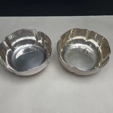 Lot (2) Mappin & Webb Silver Plated Desert Dish’s W28100 4 1/8” Wide
