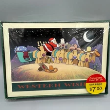 Set of 16 Sealed Western Wishes Southern Christmas Card LPG Greetings