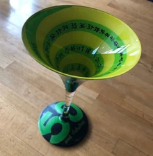 50 and Fabulous Lolita Collection Hand-Painted Martini Glass Birthday Cocktail