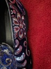 Venshine Mens Size 9.5 Blue Velvet Silver Sequin Slide On Formal Loafer Shoes — photo 8