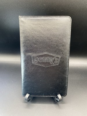 Vintage Denny s Server Book w/ 2 Pockets Black Standard Size 8  x 5  Black