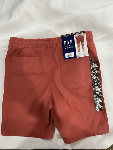 Gap Kids Pull On Short Size XL 14/16 Coral Boys Drawstring - Picture 2 of 5