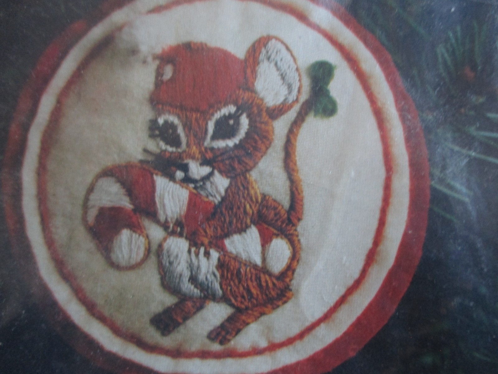 Vintage Columbia-Minerva Crewel Kit #7948 Christmas Mice Ornaments Mouse  1978