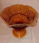 Fenton Glass Vase Cameo Opalescent   Compote