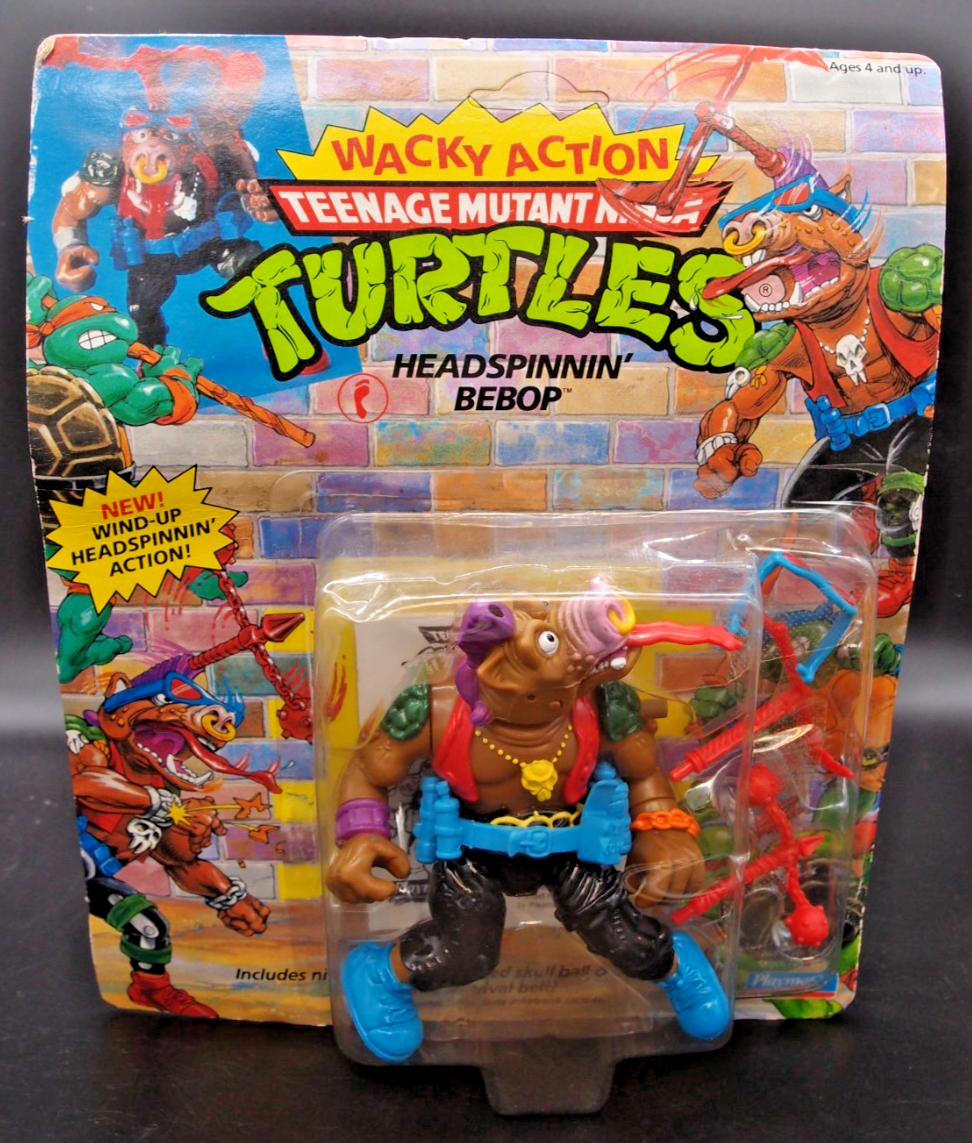 Wacky Action RARE 1991 Teenage Mutant Ninja Turtles Headspinni