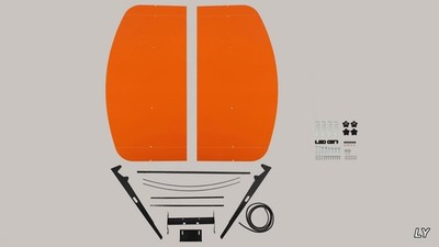 For Kubota, Kioti, Agco Tuff Top Tractor Canopy Orange/White/Green