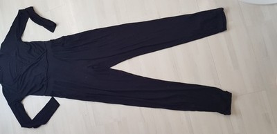 ASOS Overall Jumpsuit Einteiler Gr. L 40 schwarz lang sehr angenehmer Stoff kart