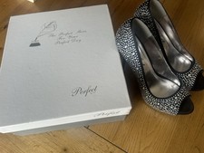 Incredible High Heeled Sparkle Party Shoes By Perfect - Size 39