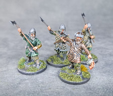 Painted Rus Warriors with Dane Axes #2 - 4 Historical Miniatures - 28mm