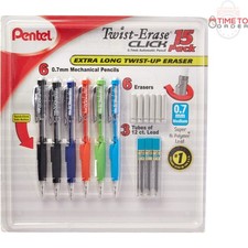 Mechanical Pencils 0.7mm HB Refillable Sketch Drawing School Supplies Set