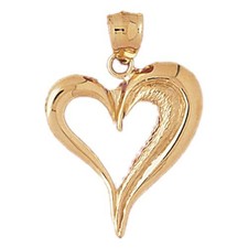 Heart Charm Pendant 14k Gold 4 Grams