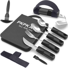 Adaptive Utensils for Parkinsons Patients Elderly, Weighted Utensils for Hand Tr