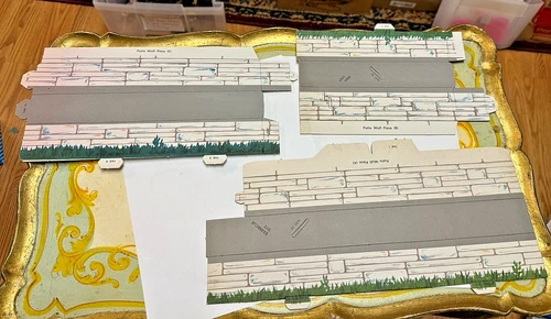 NEVER USED UNASSEMBLED VINTAGE IDEAL TAMMY TOY DOLL HOUSE CARDBOARD PATIO WALLS