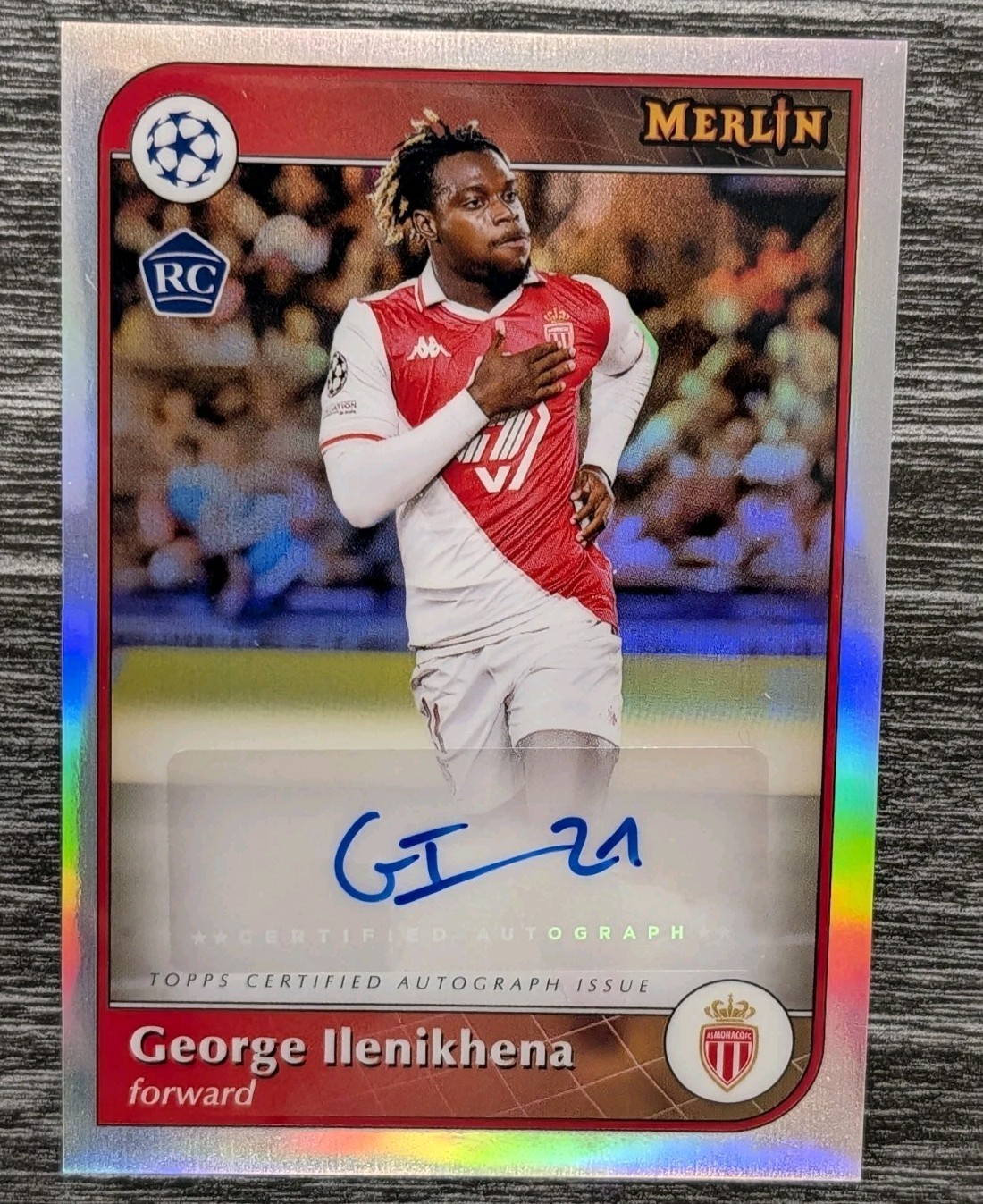 2024-25 Topps Merlin Chrome UEFA GEORGE ILENIKHENA RC Auto Refractor #AU-GI