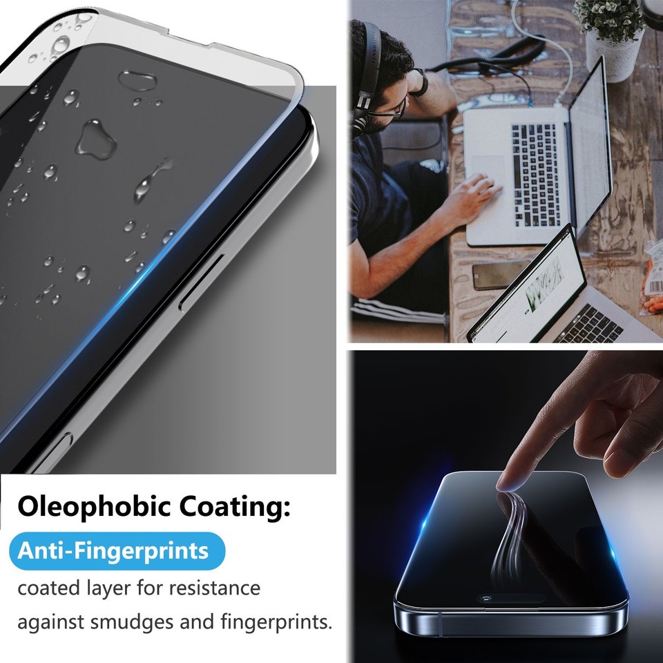 Loading Complete Screen For iPhone 15 /15 Pro Max /15 Plus Full Coverage Tempered Glass Screen ...