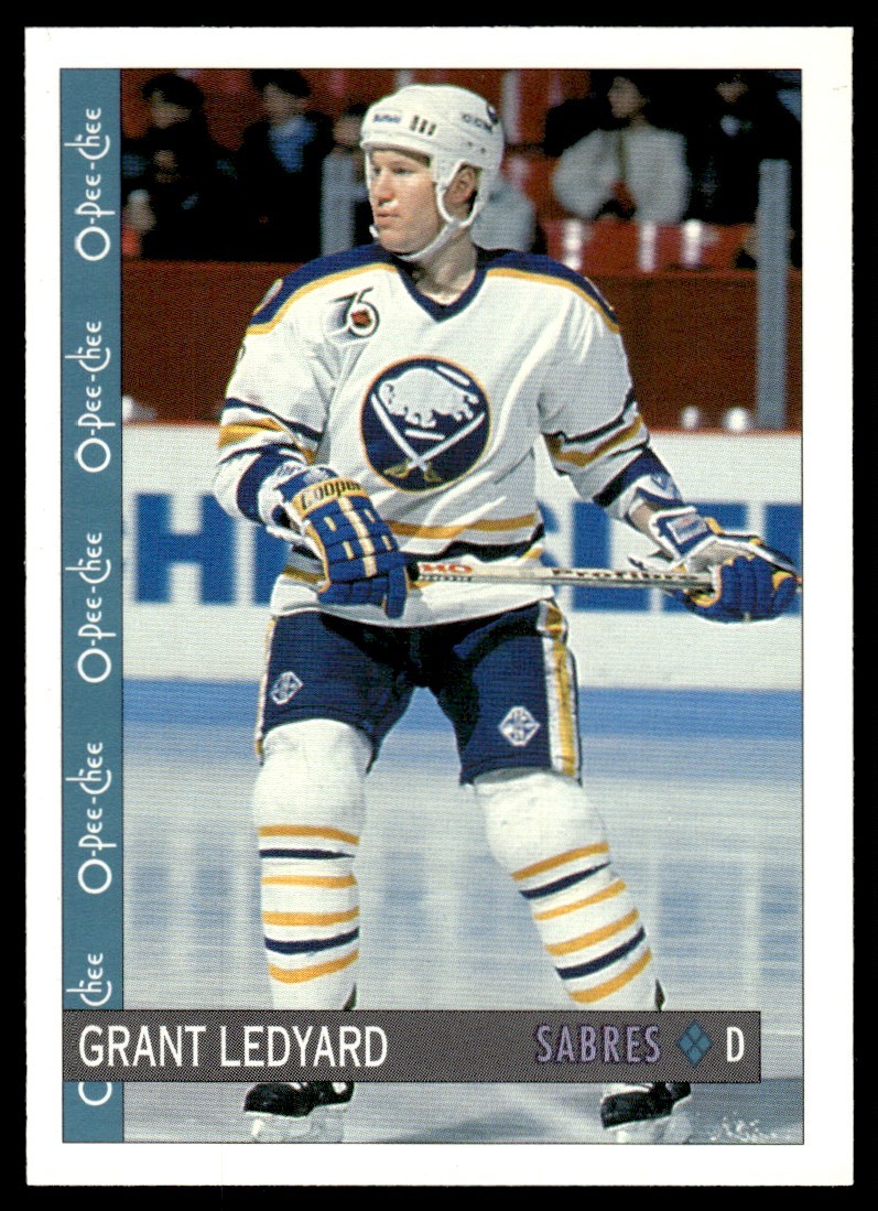 1992-93 O-Pee-Chee Grant Ledyard Buffalo Sabres #393