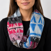 Tuch Loop Halstuch Damen Schlauchschal Schal Grau Bunt Sommertuch Damentuch