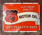 PHILLIPS 66 MOTOR OIL vintage style gas pump PORCELAIN SIGN