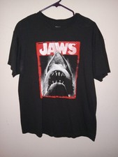 JAWS Universal Studios Multi Color Cotton T Shirt Sz Large