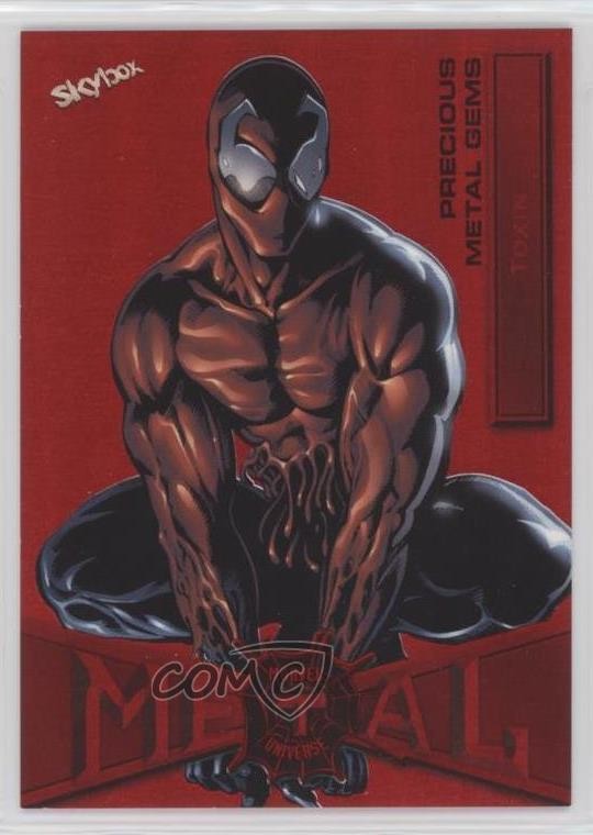2022 Upper Deck Marvel Metal Universe Spider-Man PMG Red 72/100 Toxin #92 2ps