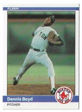 1984 Fleer Baseball Dennis Boyd Rookie Card #393 Boston Red Sox RC. rookie card picture