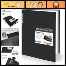 Large Art Portfolio 12"x18" - 30 Pocket Presentation Book for Artwork Storage, B