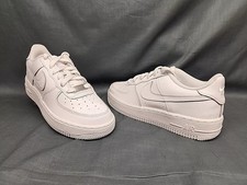 Nike Girls Air Force 1 Low LE GS Sneaker Triple White Size 5.5 DISPLAY MODEL